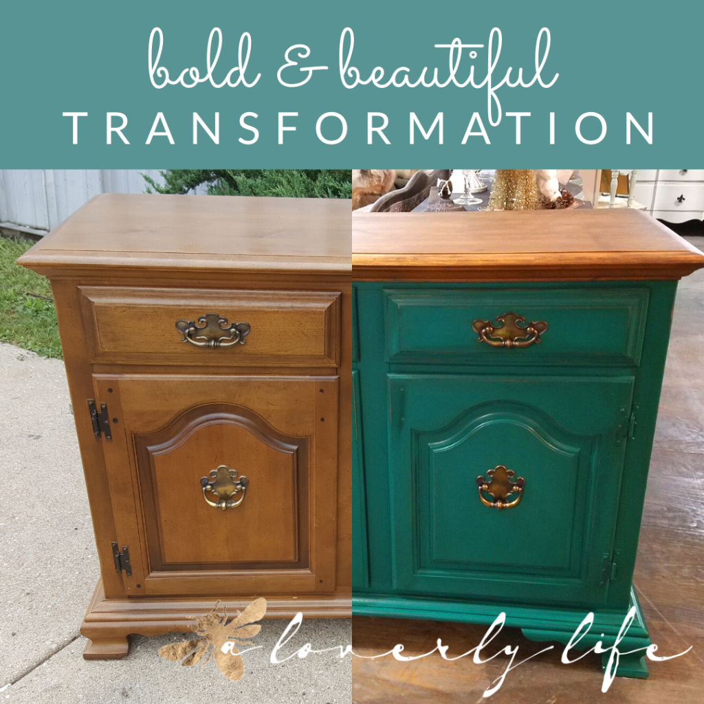 a loverly life; bold; beautiful; makeover; details; bold and beautiful transformation; DIY; furniture painting; fusion mineral paint; renfrew blue; sideboard makeover