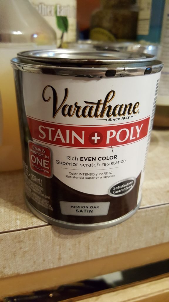 varathane stain & poly all-in-one by rust-oleum.