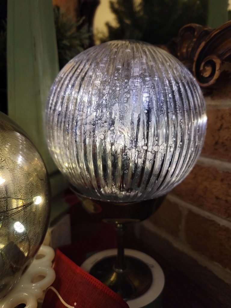 DIY Mercury Glass Christmas Orb