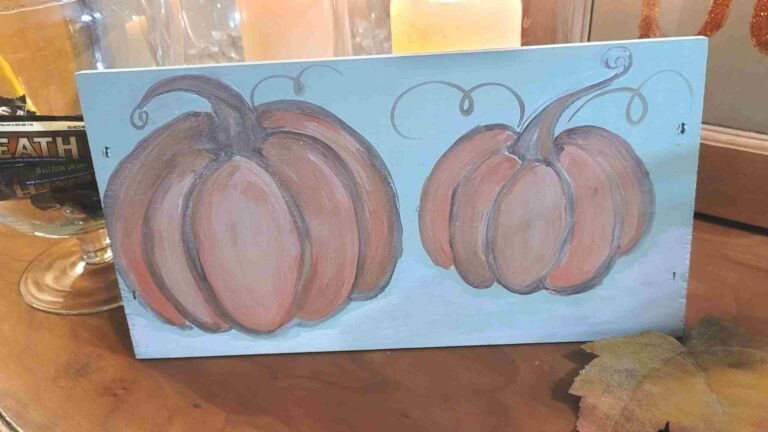 How to paint pumpkins on wood